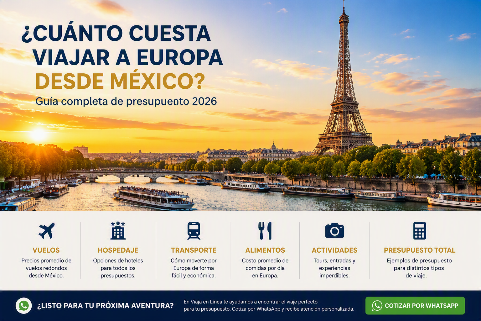 ¿Cuánto cuesta viajar a Europa desde México? Guía completa de presupuesto 2026